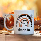 Personalisiert Spider Rainbow Halloween Kaffeetasse