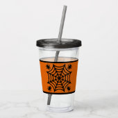 Personalisiert Spiderweb Halloween Acryltrinkbecher (Rückseite)