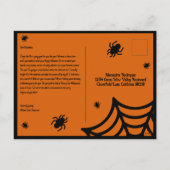 Personalisiert Spiderweb Halloween Feiertagspostkarte (Rückseite)