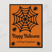 Personalisiert Spiderweb Halloween Feiertagspostkarte (Vorderseite)