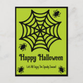 Personalisiert Spiderweb Halloween Feiertagspostkarte (Vorderseite)