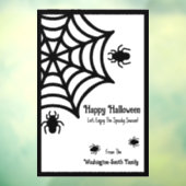 Personalisiert Spiderweb Halloween Fensteraufkleber (Blatt 3)