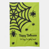 Personalisiert Spiderweb Halloween Geschirrtuch (Vertikal)