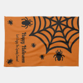 Personalisiert Spiderweb Halloween Geschirrtuch (Horizontal)