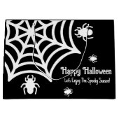 Personalisiert Spiderweb Halloween Große Geschenktüte (Vorderseite)