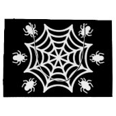 Personalisiert Spiderweb Halloween Große Geschenktüte (Rückseite)