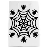 Personalisiert Spiderweb Halloween Mittlere Geschenktüte (Rückseite)