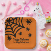 Personalisiert Spiderweb Halloween Pappteller (Party)