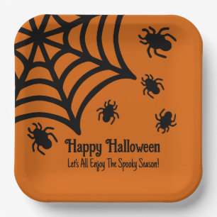 Personalisiert Spiderweb Halloween Pappteller