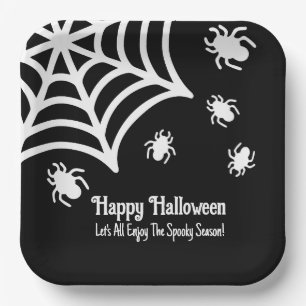 Personalisiert Spiderweb Halloween Pappteller