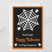 Personalisiert Spiderweb Halloween-Party Einladung (Rückseite)