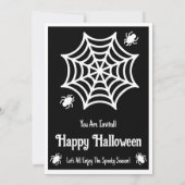 Personalisiert Spiderweb Halloween-Party Einladung (Rückseite)