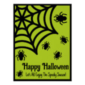 Personalisiert Spiderweb Halloween Poster (Vorderseite)