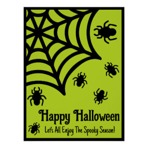 Personalisiert Spiderweb Halloween Poster