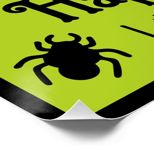 Personalisiert Spiderweb Halloween Poster (Ecke)
