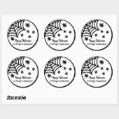 Personalisiert Spiderweb Halloween Runder Aufkleber (Blatt)