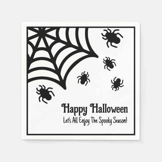 Personalisiert Spiderweb Halloween Serviette (Vorderseite)