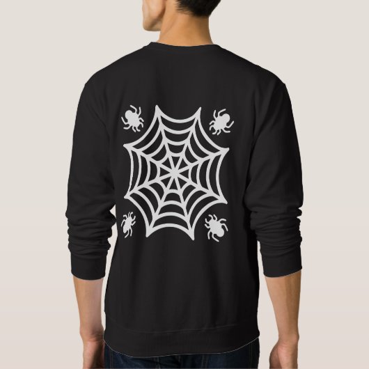 Personalisiert Spiderweb Halloween Sweatshirt (Rückseite)
