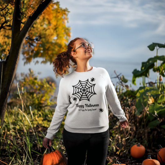 Personalisiert Spiderweb Halloween Sweatshirt