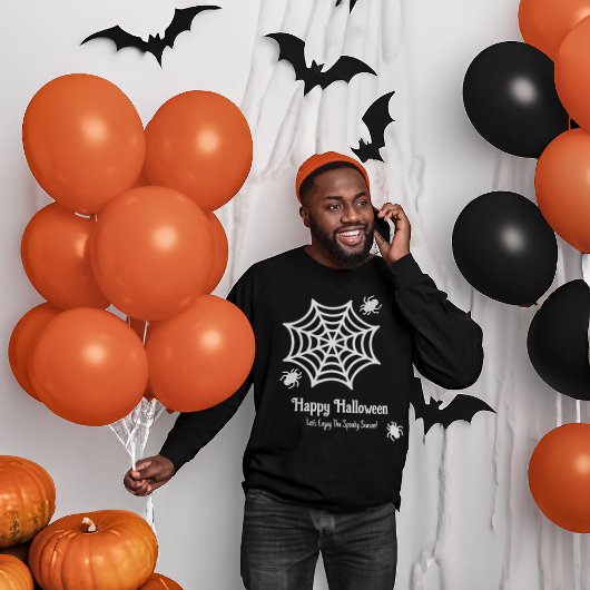 Personalisiert Spiderweb Halloween Sweatshirt