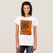 Personalisiert Spiderweb Halloween T-Shirt (Vorne ganz)