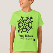 Personalisiert Spiderweb Halloween T-Shirt (Vorderseite)