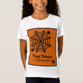 Personalisiert Spiderweb Halloween T-Shirt (Vorderseite)