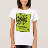Personalisiert Spiderweb Halloween T-Shirt (Vorderseite)