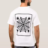 Personalisiert Spiderweb Halloween T-Shirt (Rückseite)