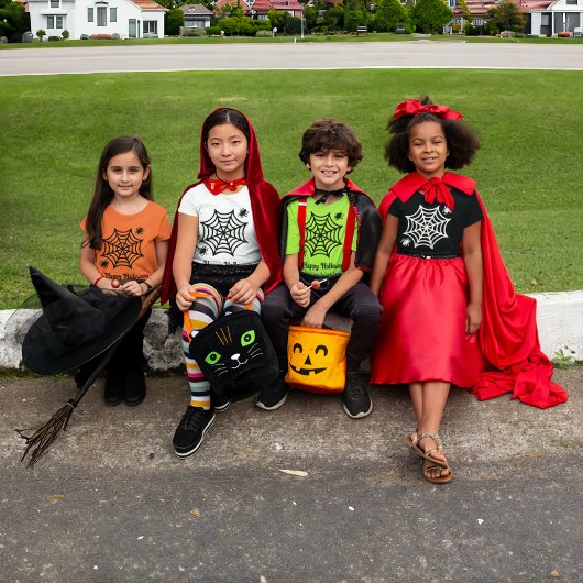 Personalisiert Spiderweb Halloween T-Shirt