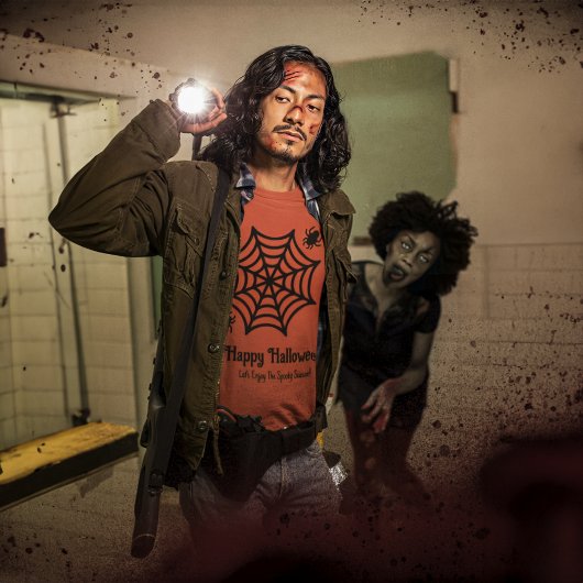 Personalisiert Spiderweb Halloween T-Shirt