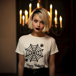 Personalisiert Spiderweb Halloween T-Shirt