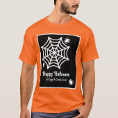 Personalisiert Spiderweb Halloween T-Shirt (Vorderseite)