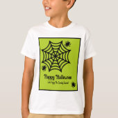 Personalisiert Spiderweb Halloween T-Shirt (Vorderseite)