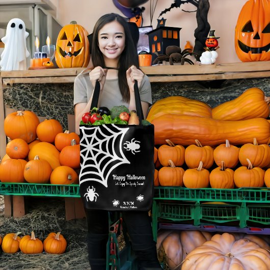 Personalisiert Spiderweb Halloween Tasche