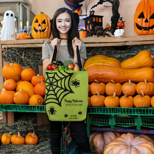 Personalisiert Spiderweb Halloween Tasche