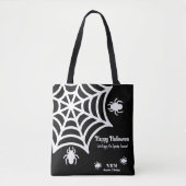 Personalisiert Spiderweb Halloween Tasche (Vorderseite)