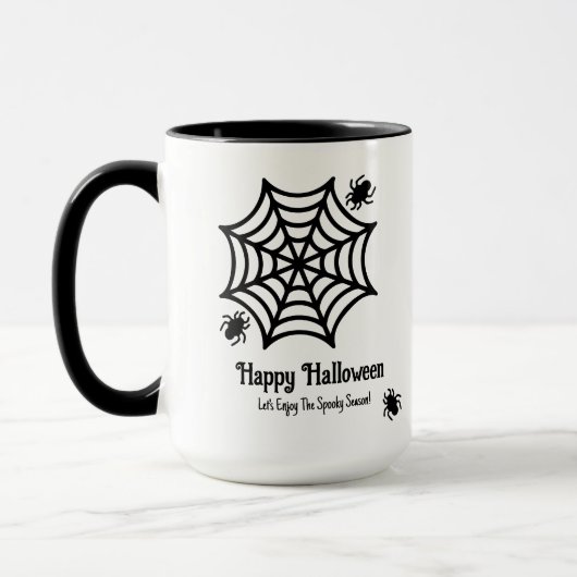 Personalisiert Spiderweb Halloween Tasse (Links)