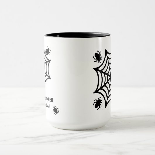 Personalisiert Spiderweb Halloween Tasse (Zentrum)