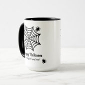 Personalisiert Spiderweb Halloween Tasse (Vorderseite Links)