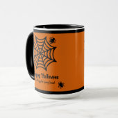 Personalisiert Spiderweb Halloween Tasse (Vorderseite Links)