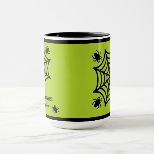 Personalisiert Spiderweb Halloween Tasse (Zentrum)
