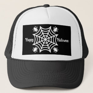 Personalisiert Spiderweb Halloween Truckerkappe