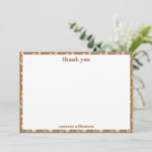 Personalisiert spielend Retro Earthy Baby Dusche Dankeskarte (Stehend Vorderseite)