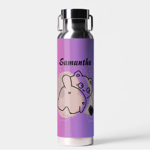 Personalisiert spielende Katze mit Garn Trinkflasche
