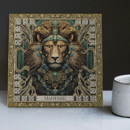 Personalisiert Spirit Lion Tribal Jewels Fliese