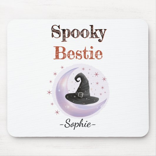 Personalisiert Spooky Bestie Mousepad (Vorne)