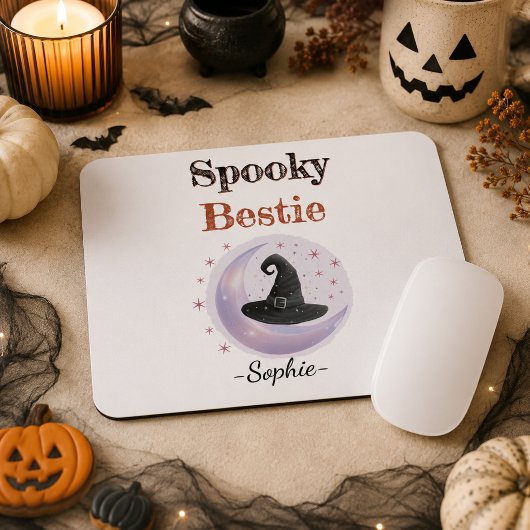 Personalisiert Spooky Bestie Mousepad