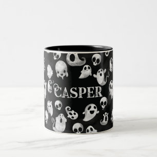 Personalisiert Spooky Ghost Halloween Keramik Tass Zweifarbige Tasse