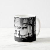 Personalisiert Spooky Gothic Kaffeetasse (VorderseiteRechts)